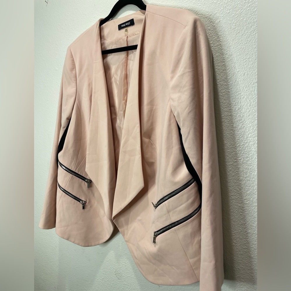 Nine West Blazer Set - Light Pink and Red with Black Accents - Picture 3 of 9